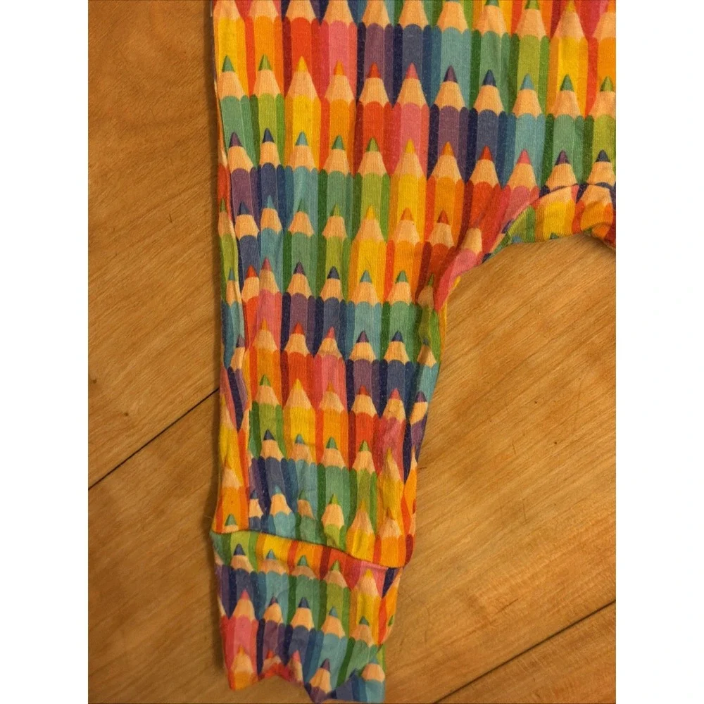 Little Bum Bums Baby Girls/boys 9-12 Months Colorful Pencils Bamboo Sleeper Pjs